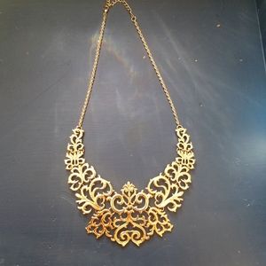 Gold Filigree Statement Necklace